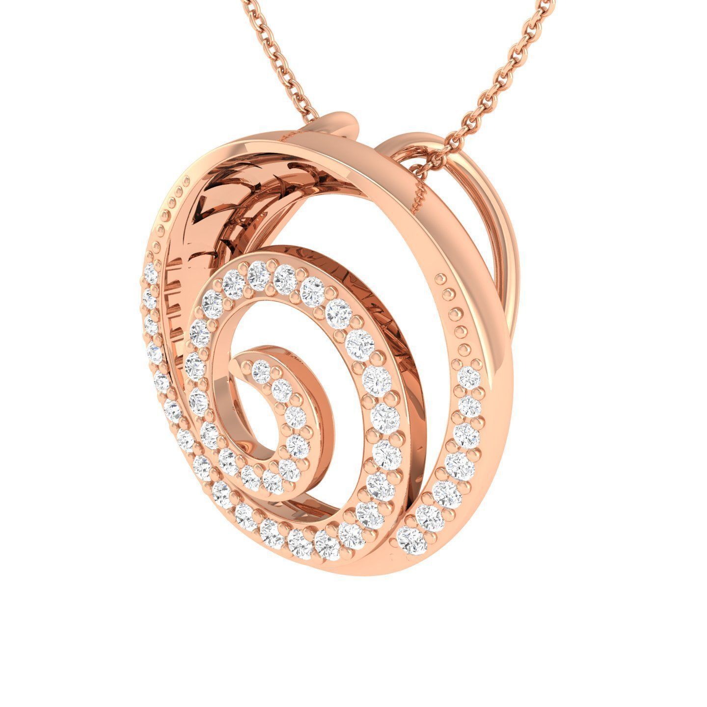 Graceful Silver Spiral Necklace featuring a sleek spiral design in high-quality silver.