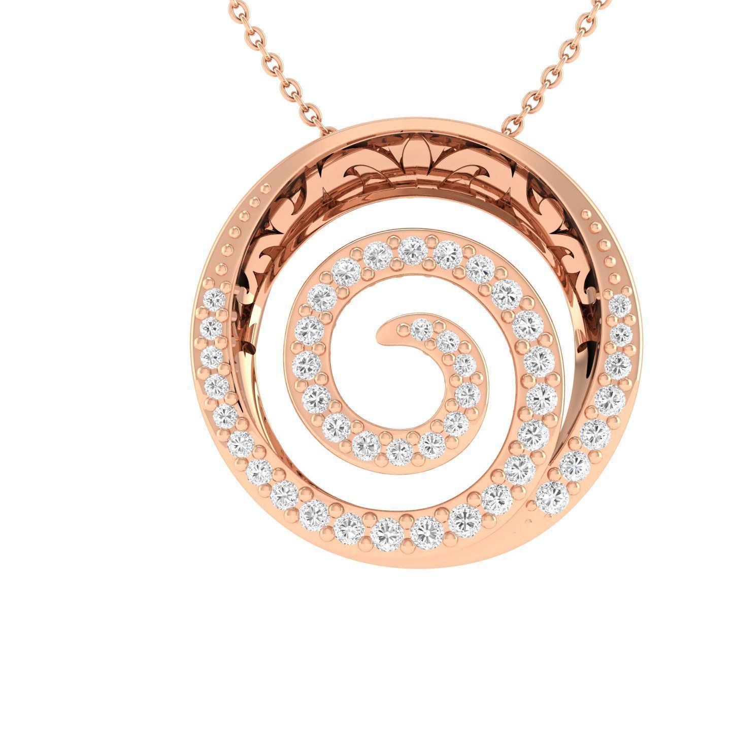 Graceful Silver Spiral Necklace featuring a sleek spiral design in high-quality silver.