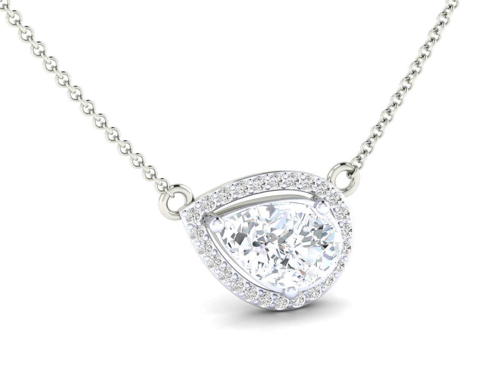 HFS-N005 (11) Elegant Teardrop Crystal Necklace with a sparkling teardrop crystal and shimmering stones.