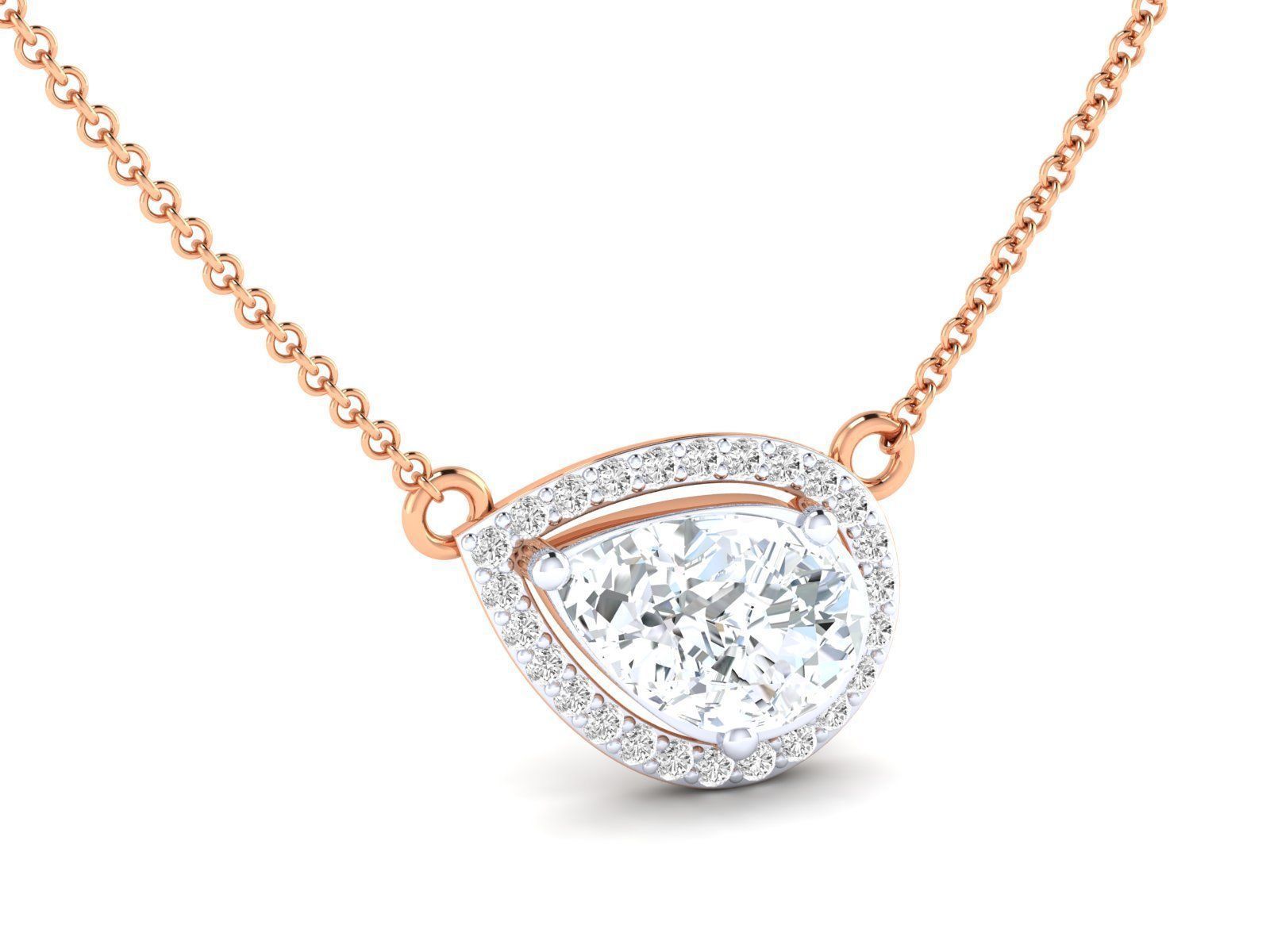 HFS-N005 (4) Elegant Teardrop Crystal Necklace with a sparkling teardrop crystal and shimmering stones.