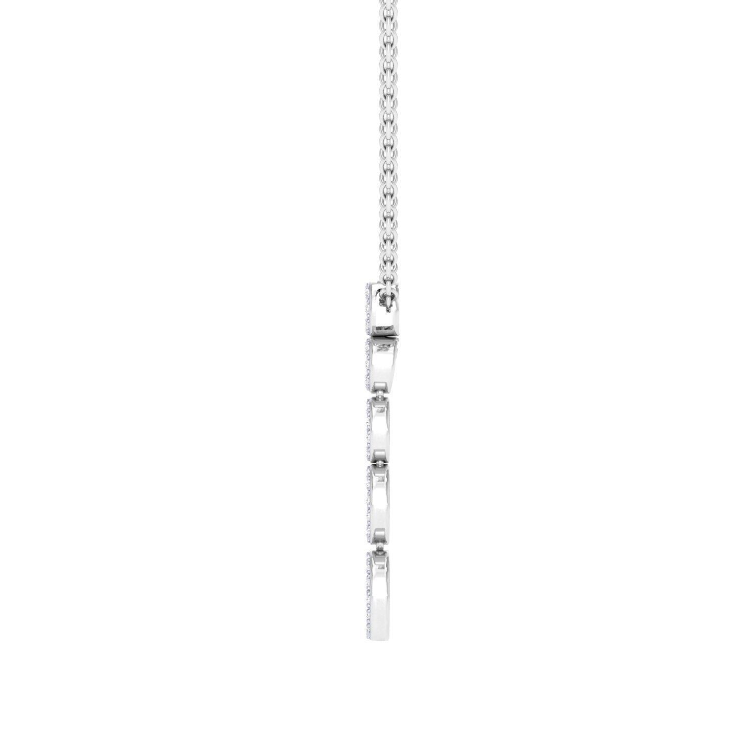 Elegant Silver Cascading Necklace with sparkling gems