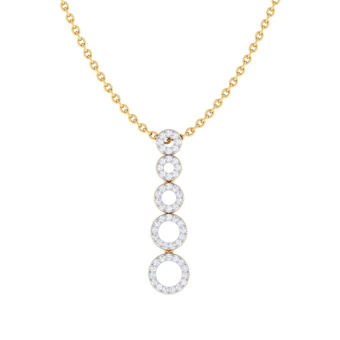 Elegant Silver Cascading Necklace with sparkling gems