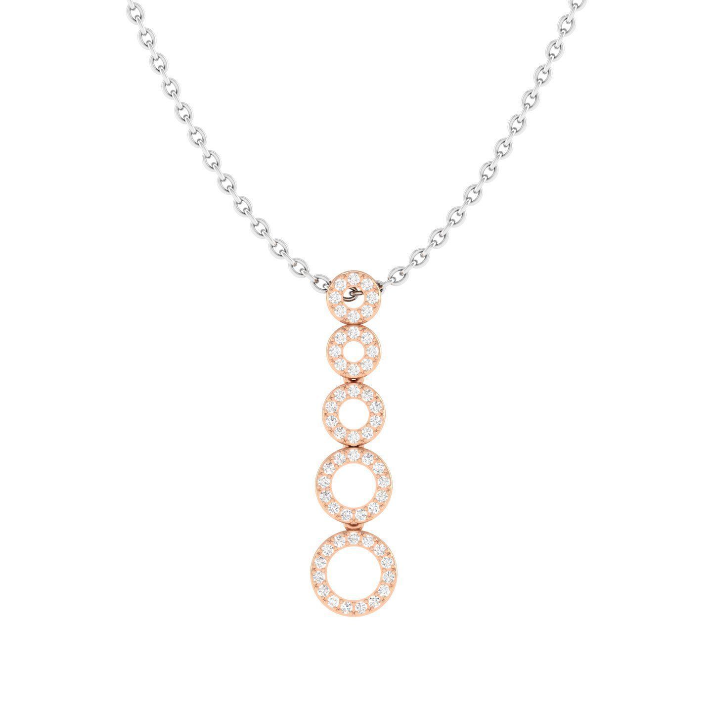 Elegant Silver Cascading Necklace with sparkling gems