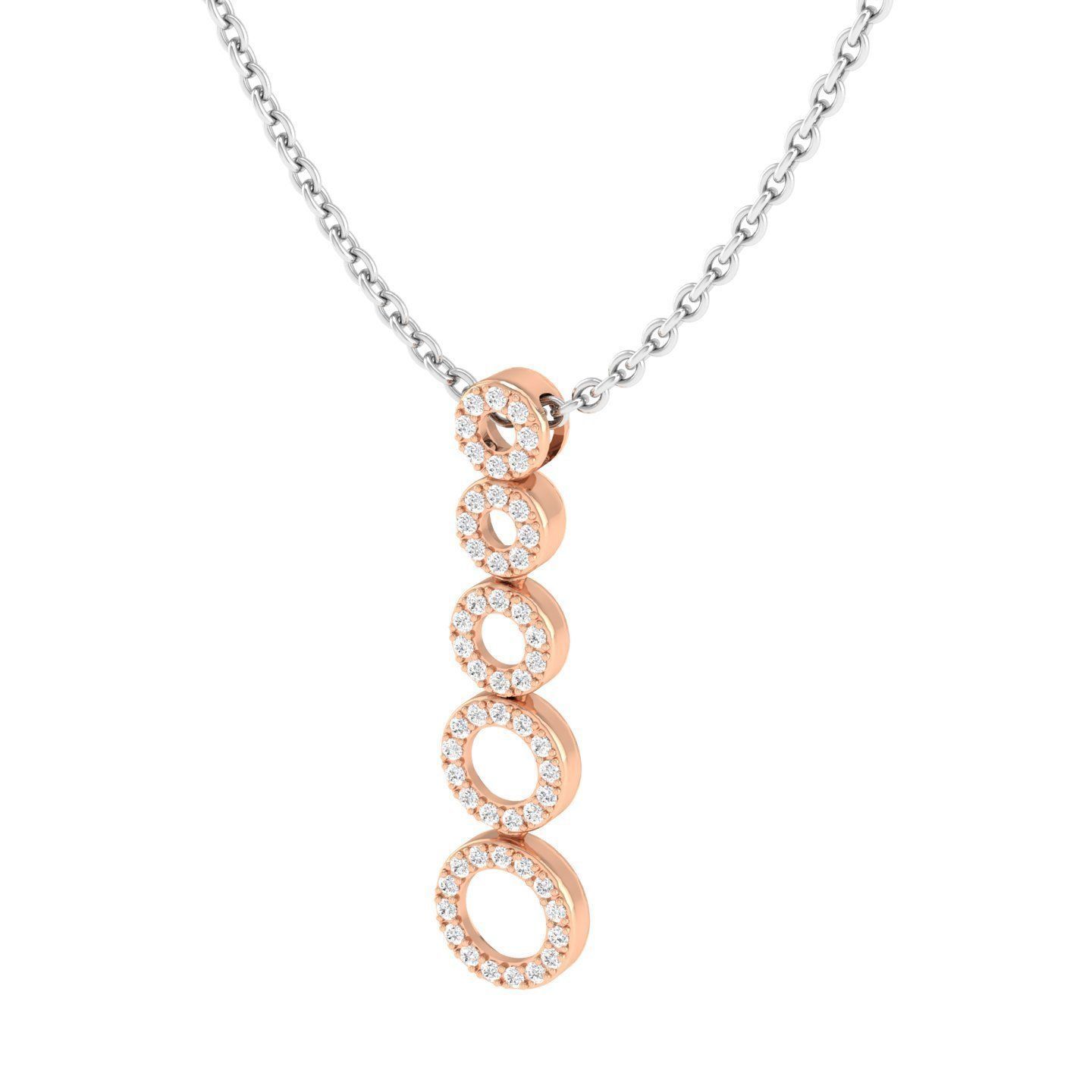 Elegant Silver Cascading Necklace with sparkling gems