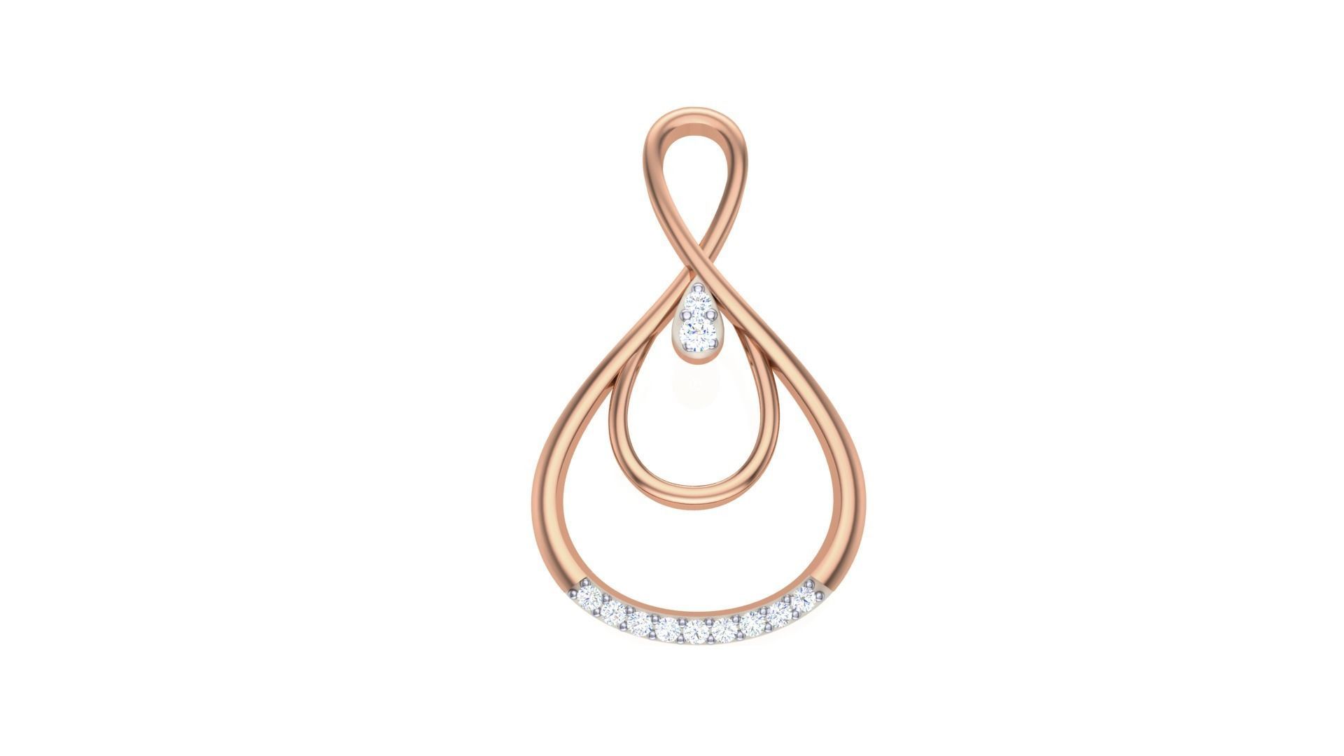 Infinity Loop Silver Pendant with Personalized Name Engraving