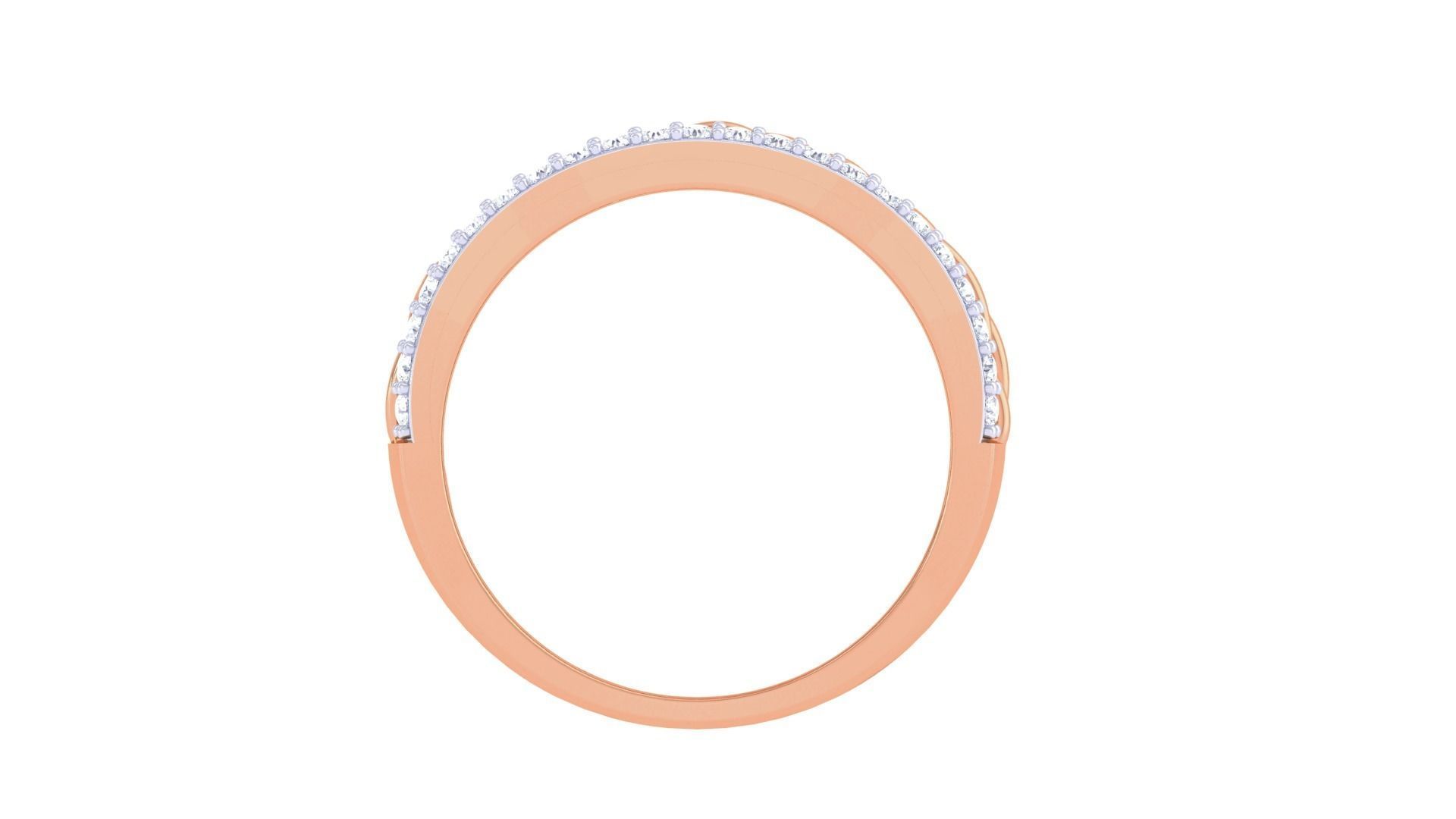 Silver braided ring with sparkling gemstones