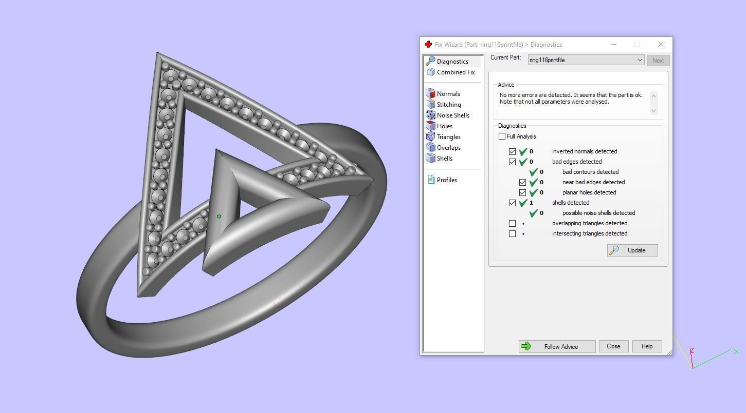 HFS-R0026 (7) Triangle Radiance Silver Ring featuring a modern triangle design with radiant gemstones.