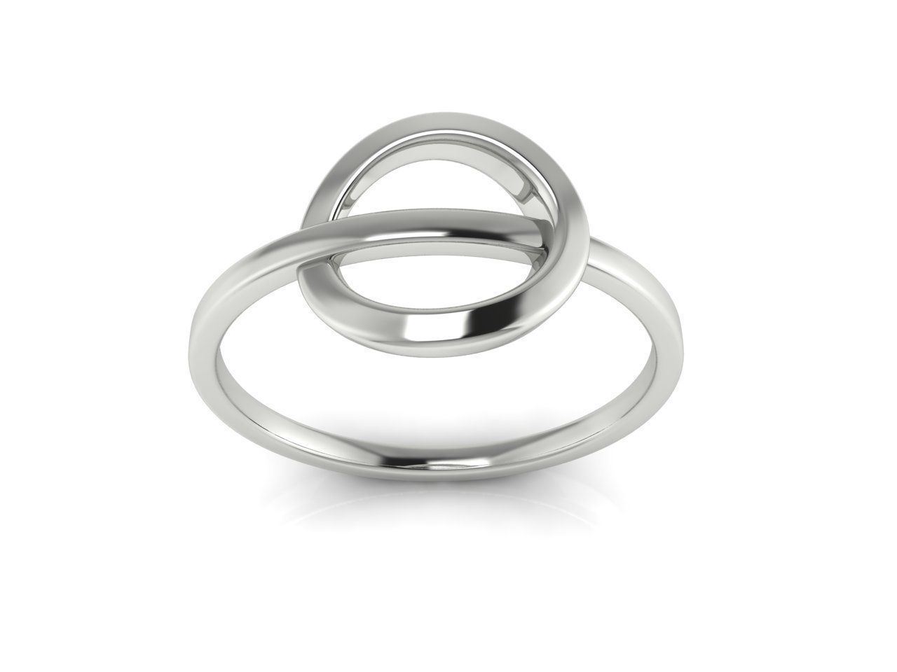 Eternal Loop Silver Ring featuring a unique intertwined loop design, crafted from high-quality sterling silver.
