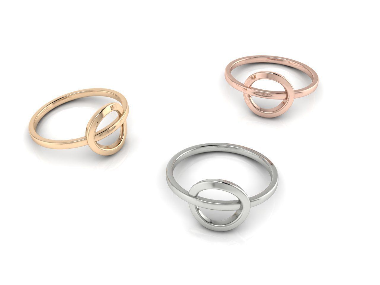 Eternal Loop Silver Ring featuring a unique intertwined loop design, crafted from high-quality sterling silver.