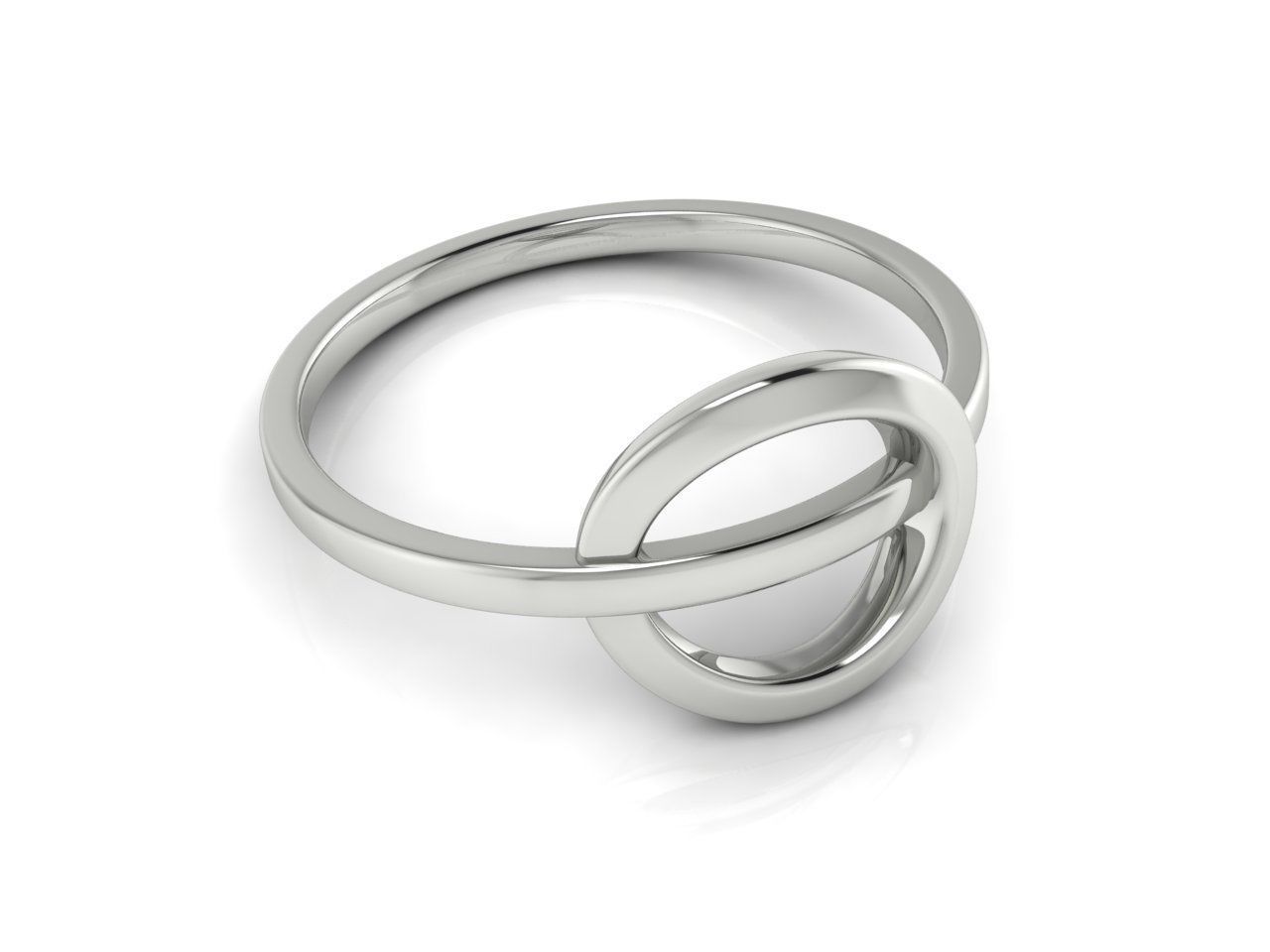 Eternal Loop Silver Ring featuring a unique intertwined loop design, crafted from high-quality sterling silver.