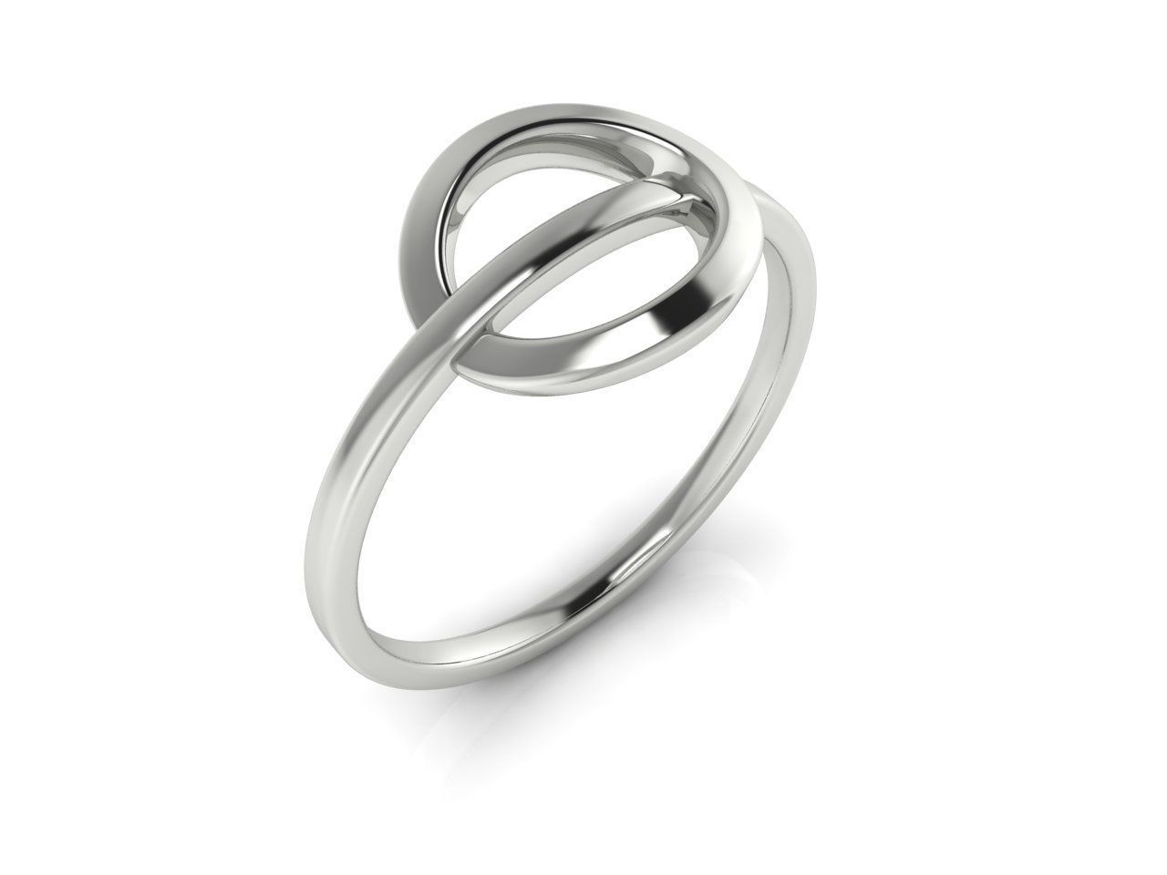 Eternal Loop Silver Ring featuring a unique intertwined loop design, crafted from high-quality sterling silver.