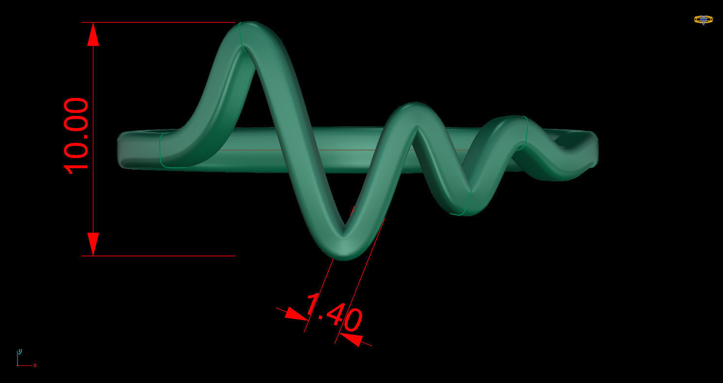 A sterling silver ring with a unique heartbeat pulse design.