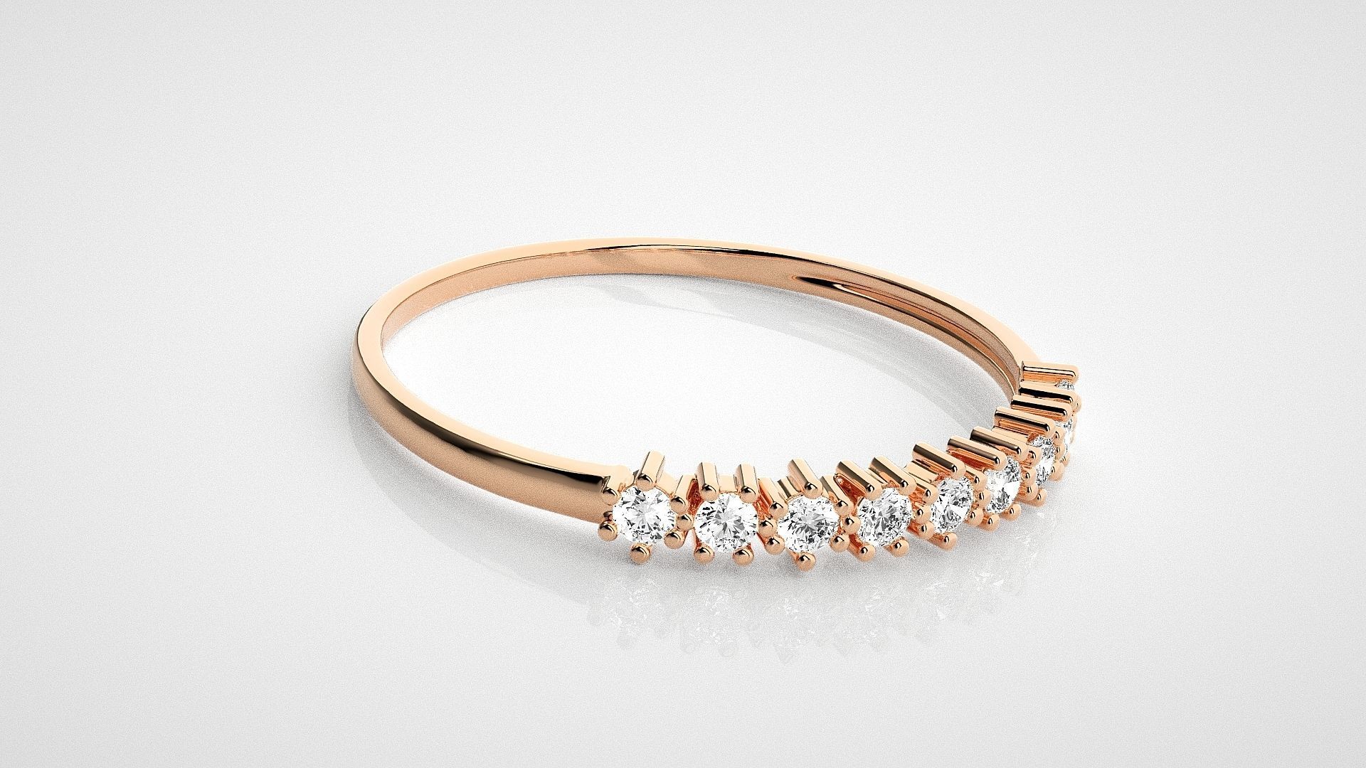 Chic Eternity Silver Ring – Elegant silver ring with a continuous band of sparkling stones, perfect for timeless style and sophistication.