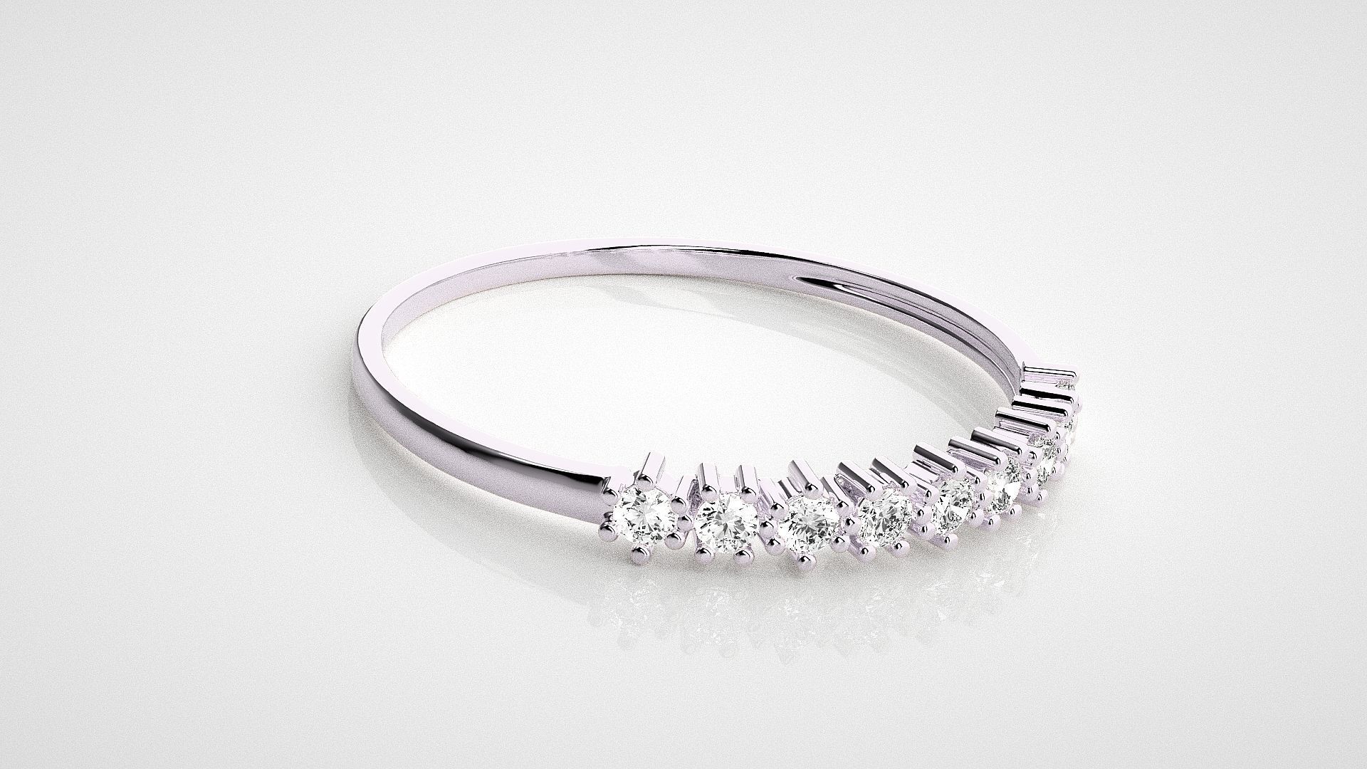 Chic Eternity Silver Ring – Elegant silver ring with a continuous band of sparkling stones, perfect for timeless style and sophistication.
