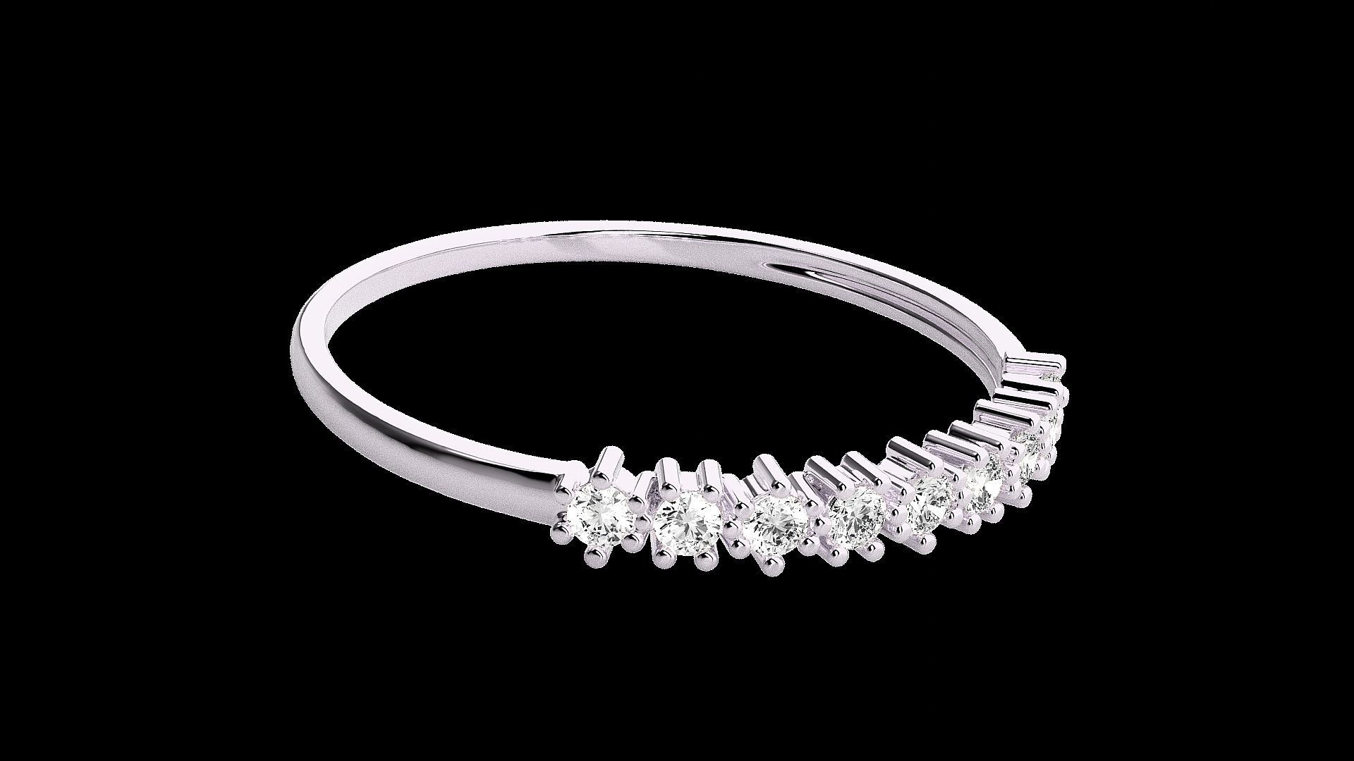Chic Eternity Silver Ring – Elegant silver ring with a continuous band of sparkling stones, perfect for timeless style and sophistication.