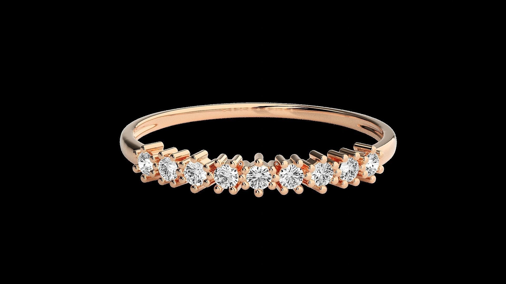 Chic Eternity Silver Ring – Elegant silver ring with a continuous band of sparkling stones, perfect for timeless style and sophistication.