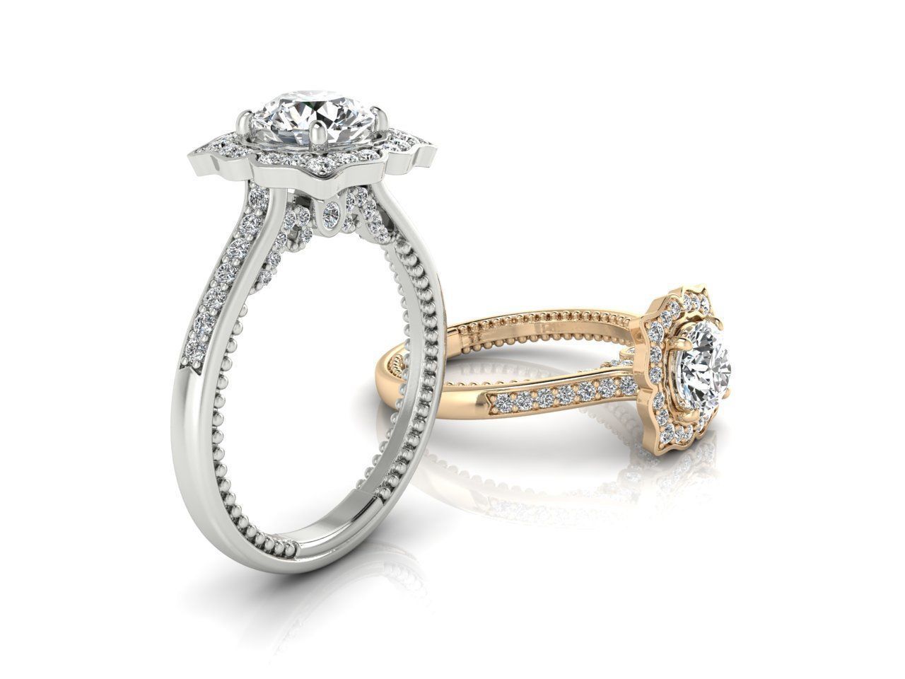 Silver Sparkle Solitaire Ring with a single sparkling gemstone.