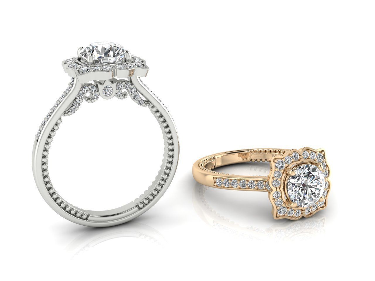 Silver Sparkle Solitaire Ring with a single sparkling gemstone.