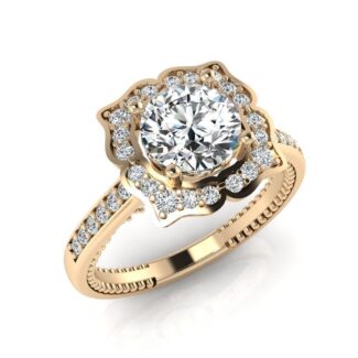 Silver Sparkle Solitaire Ring with a single sparkling gemstone.