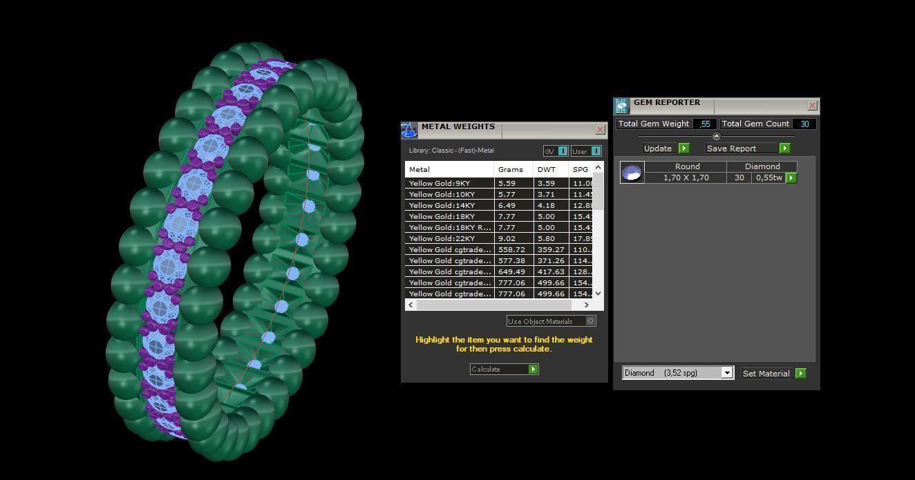 Elegant Beaded Shimmering Band with continuous beaded detailing and a shimmering stones.