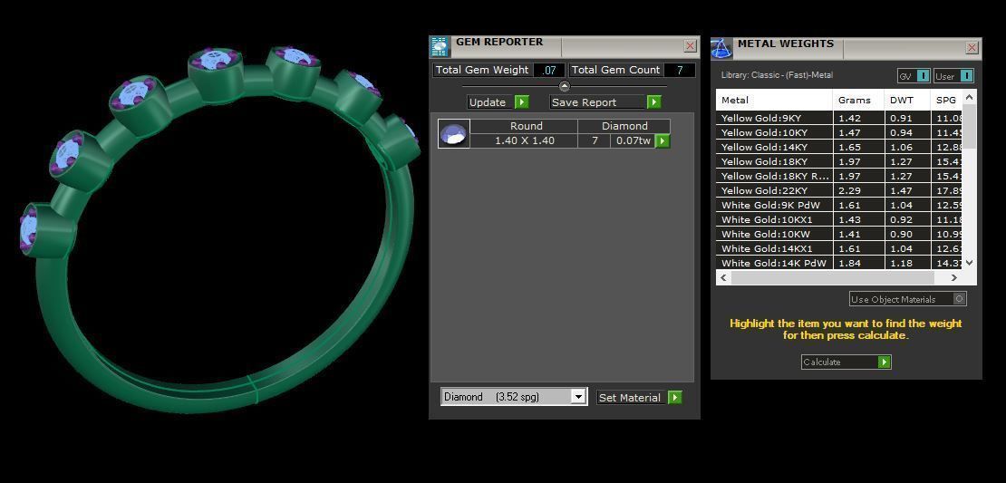 Elegant Beaded Gem Ring with beaded sparkling gemstones.