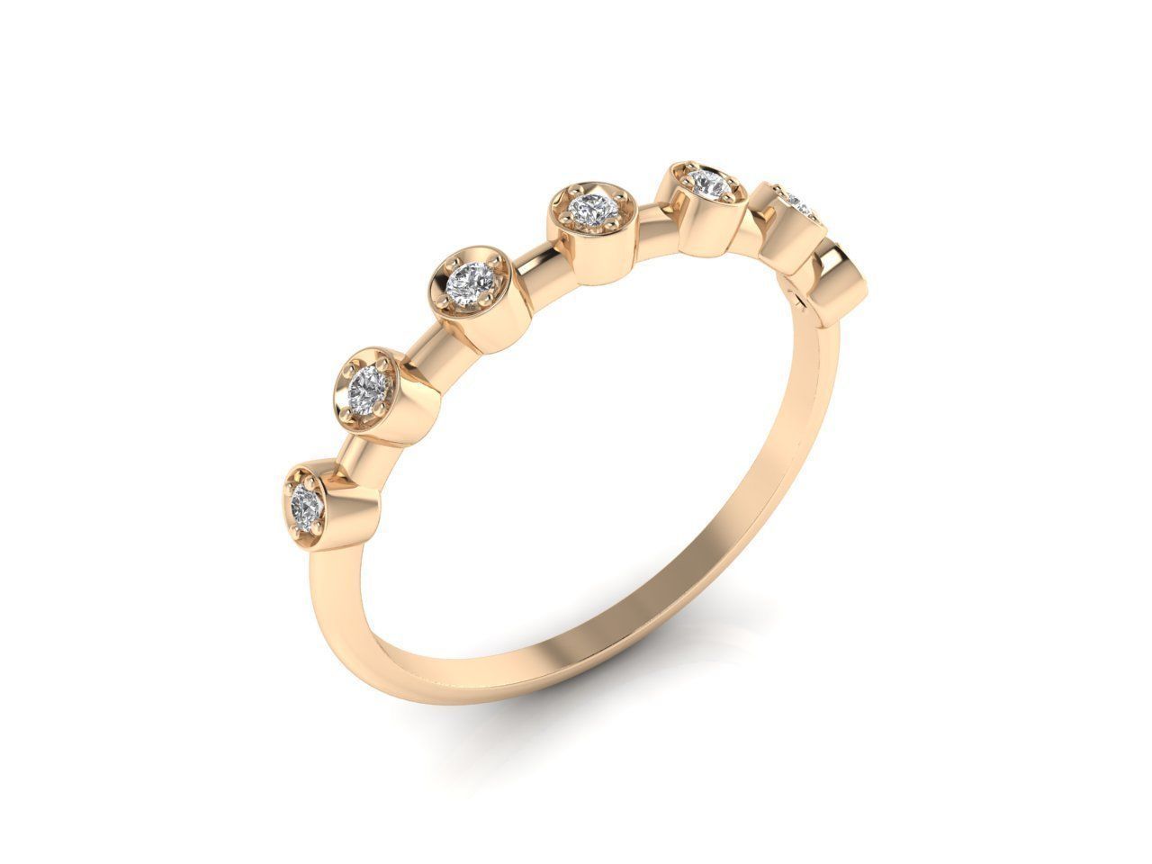 Elegant Beaded Gem Ring with beaded sparkling gemstones.