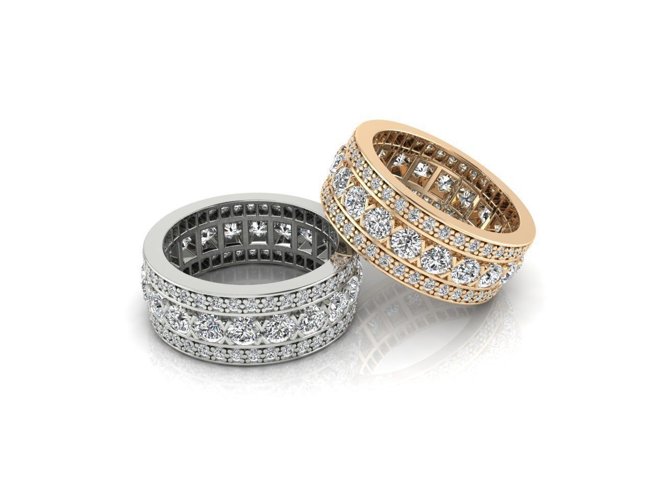 HFS-R024 (1) Radiant Silver Stacking Ring with sleek design and gleaming silver finish.