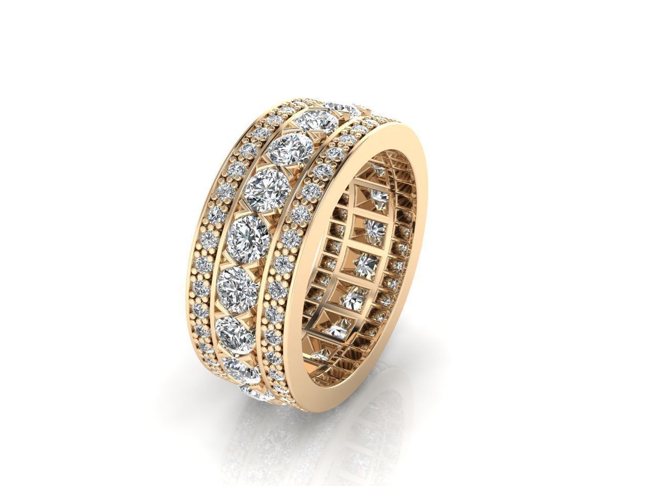 HFS-R024 (4) Radiant Silver Stacking Ring with sleek design and gleaming silver finish.