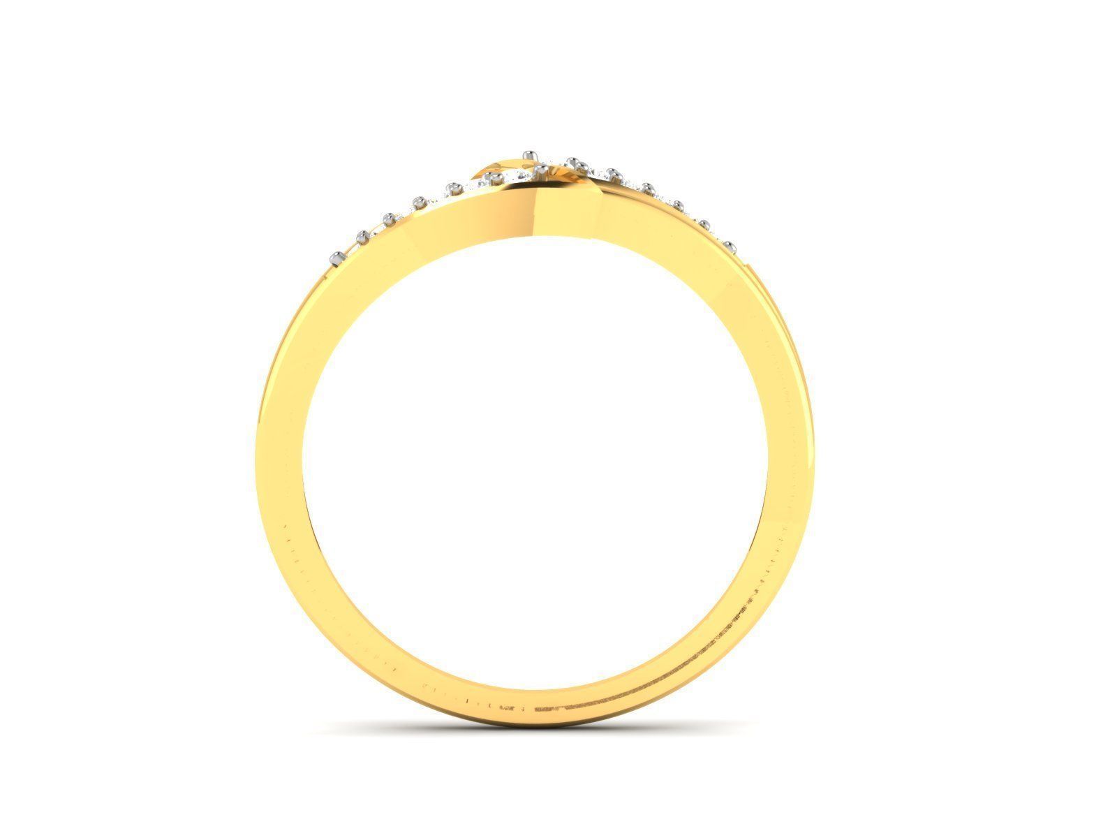 HFS-R034 (1) Sparkling Twist Ring with dazzling stones and modern design