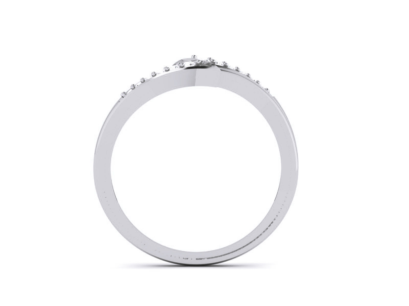 HFS-R034 (12) Sparkling Twist Ring with dazzling stones and modern design