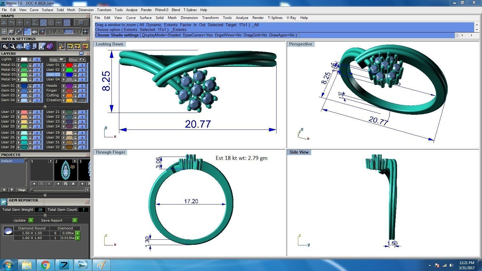 HFS-R035 (1) Nature-Inspired Silver Ring with flower motif