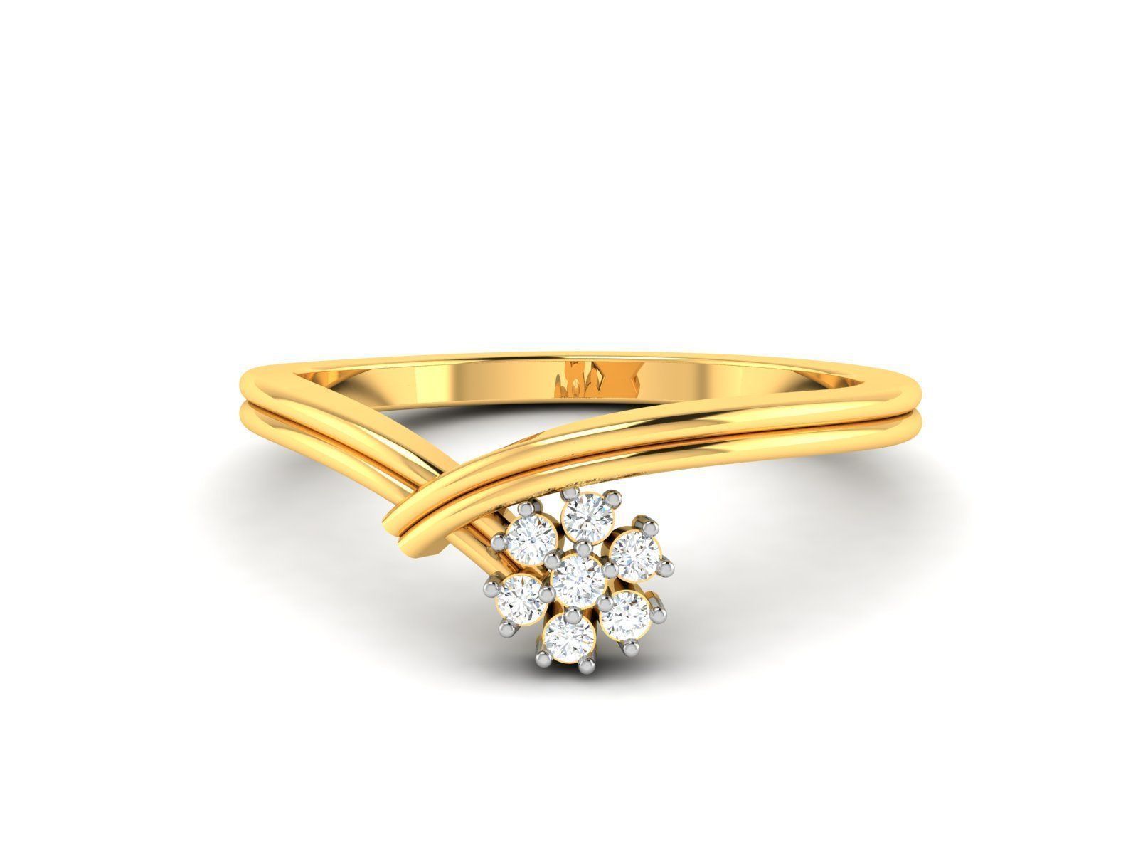 HFS-R035 (5) Nature-Inspired Silver Ring with flower motif