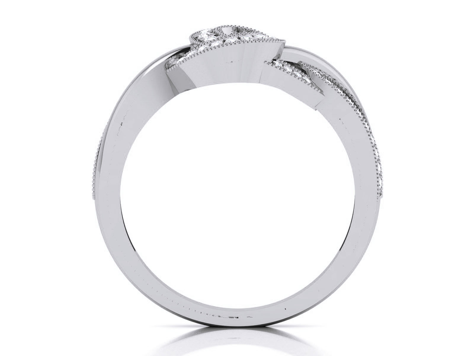 Infinity Twist Silver Ring with elegant twist design