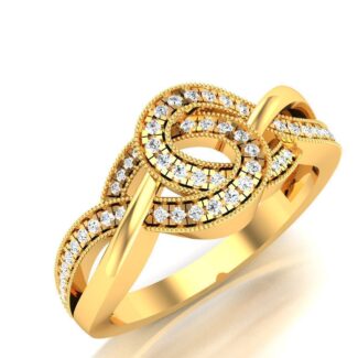 Infinity Twist Silver Ring with elegant twist design
