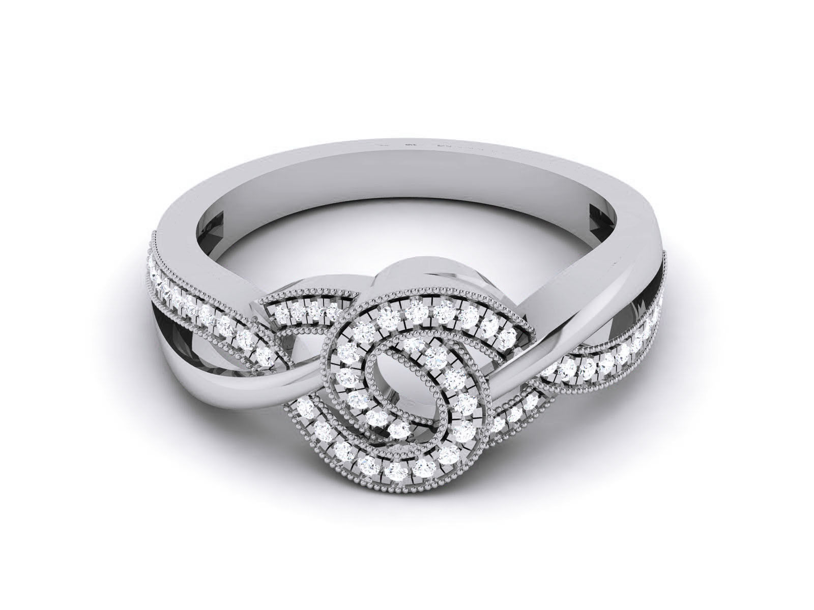 Infinity Twist Silver Ring with elegant twist design