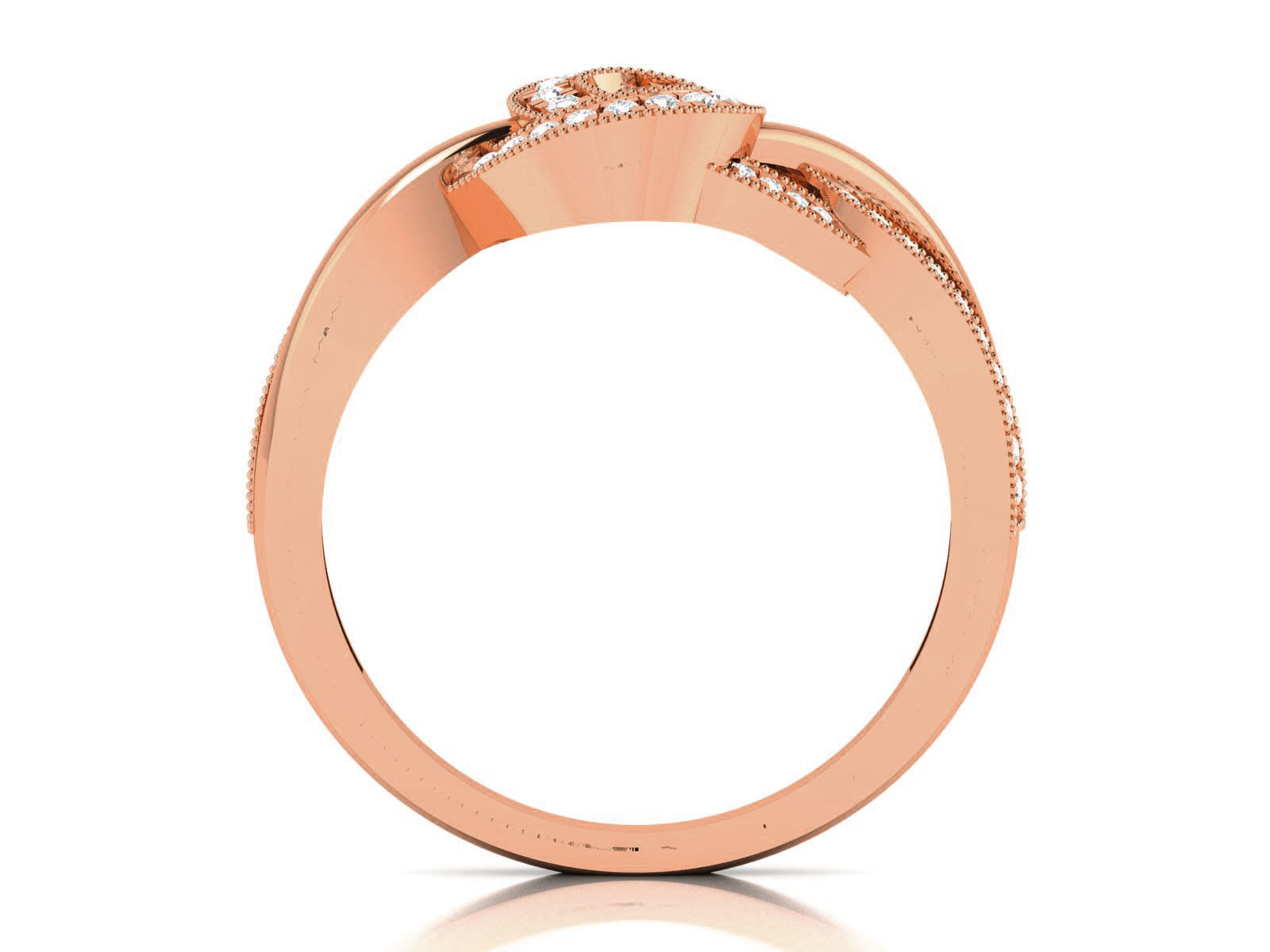 Infinity Twist Silver Ring with elegant twist design