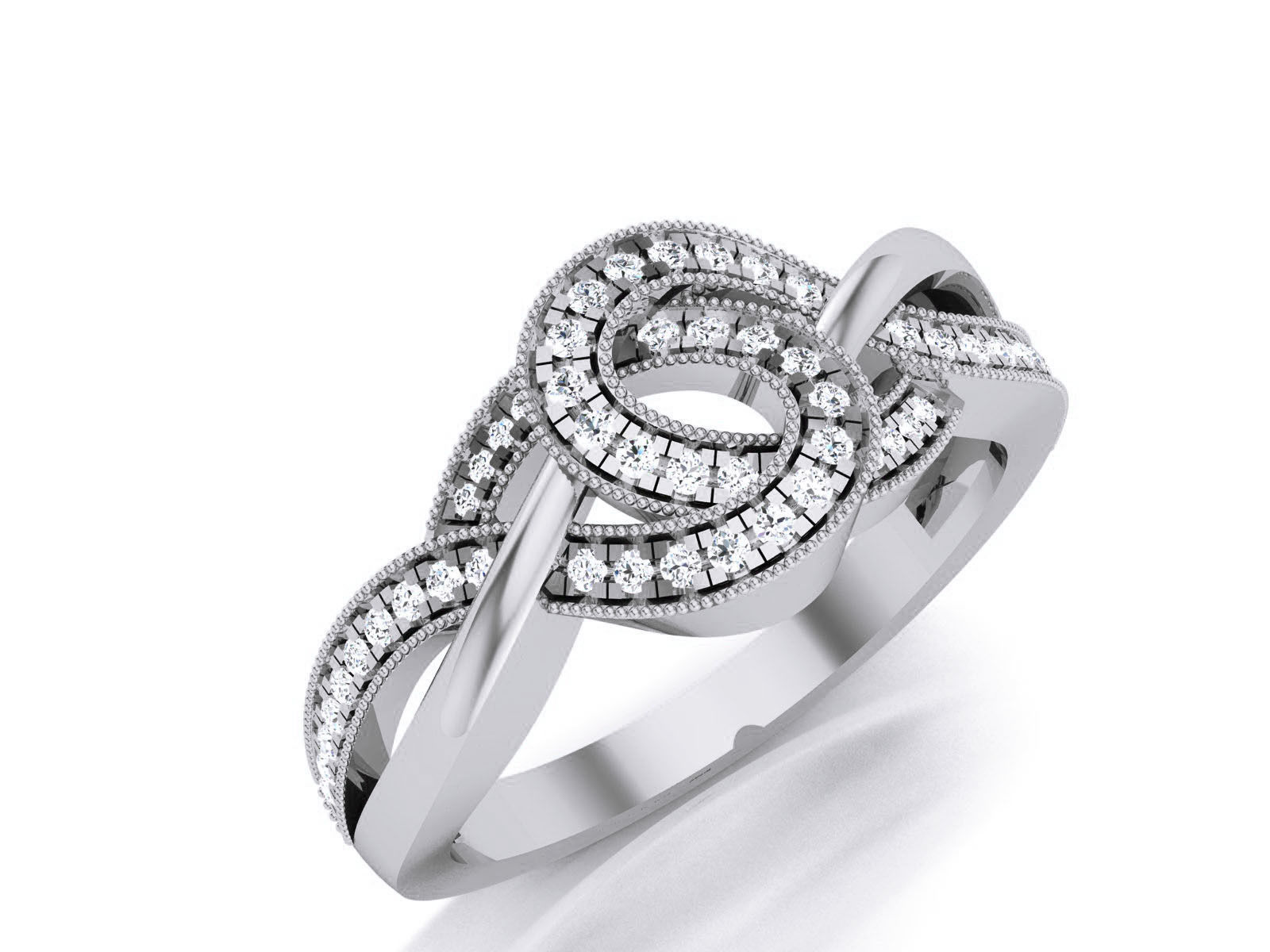 Infinity Twist Silver Ring with elegant twist design