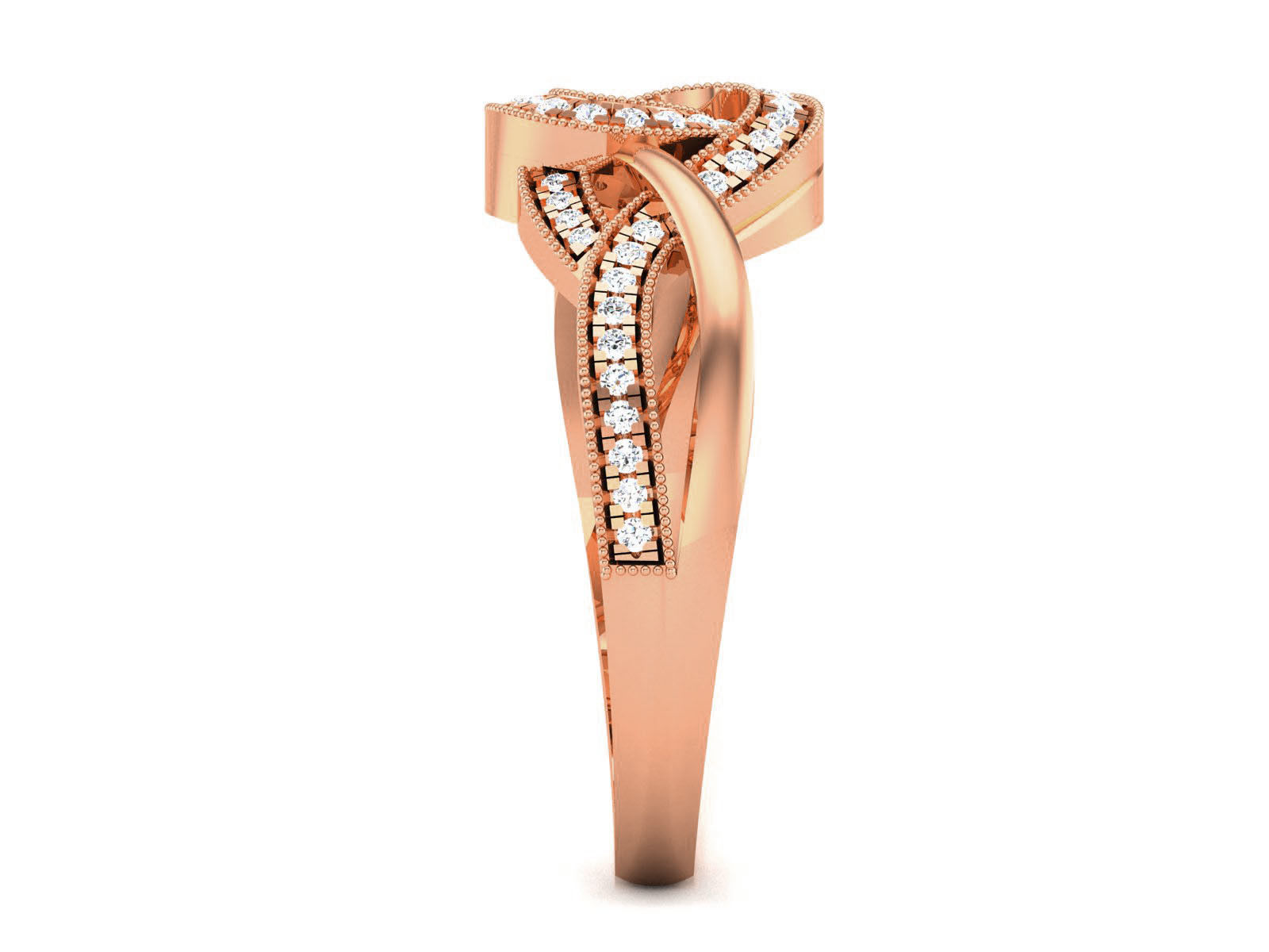 Infinity Twist Silver Ring with elegant twist design