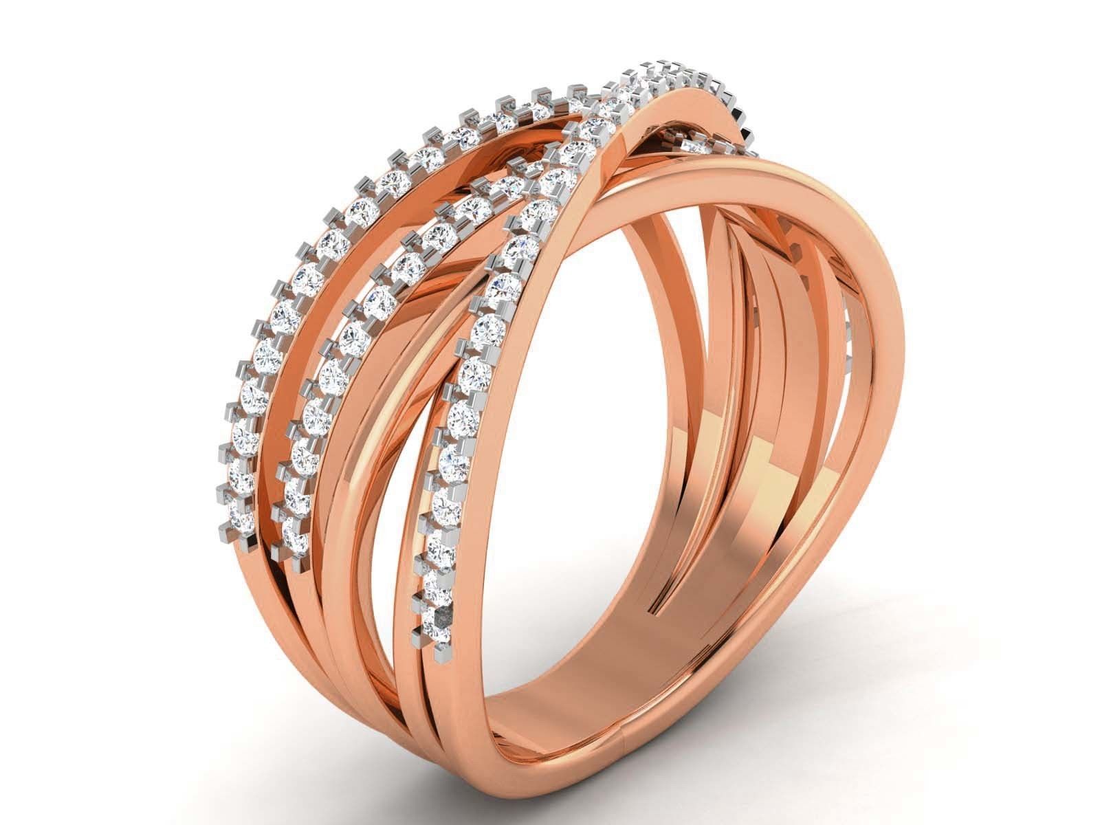 Radiant Crisscross Silver Ring with intersecting bands of polished silver