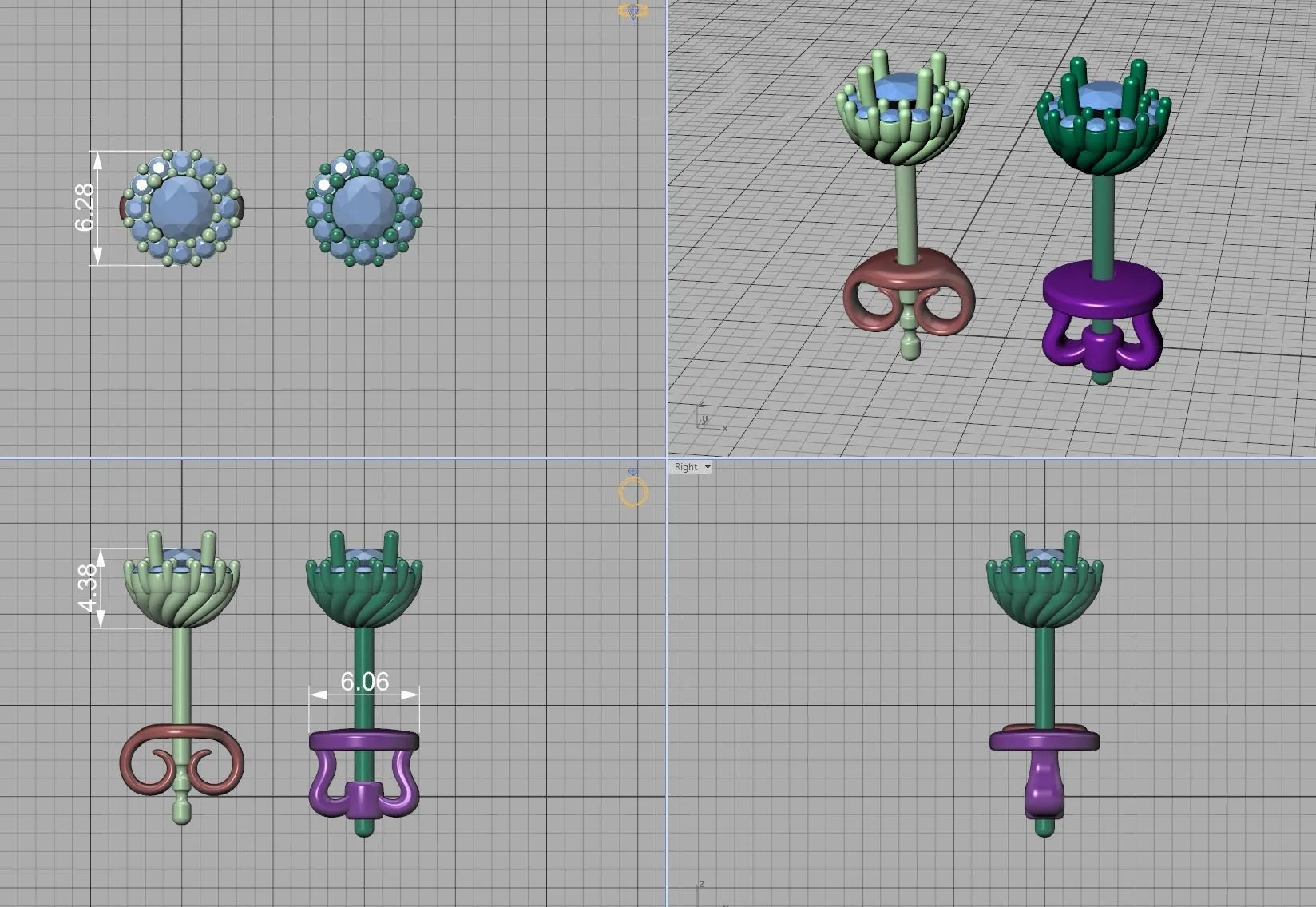 High-polished Bespoke Stud Earrings with unique custom design, symbolizing personalized elegance and sophistication, perfect for any occasion.