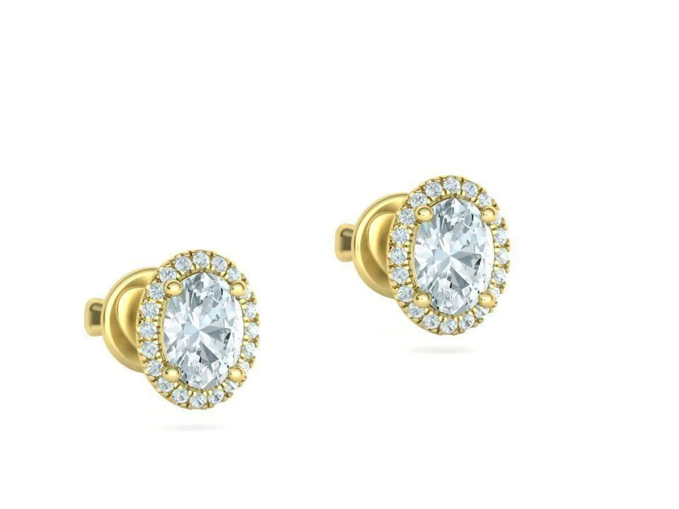 High-polished Delicate Oval Stud Earrings with a beautifully crafted oval design, symbolizing elegance and sophistication, perfect for any occasion.