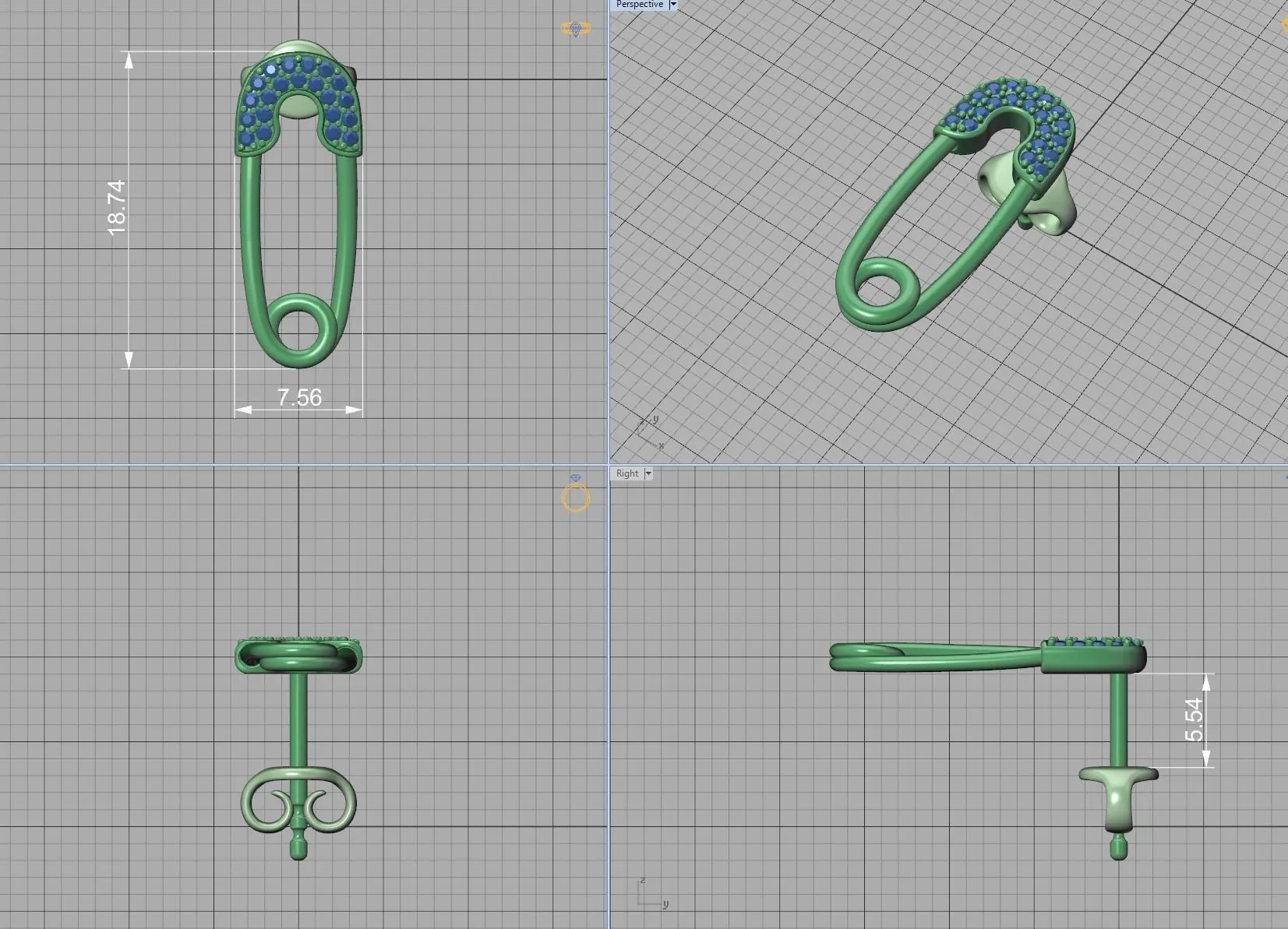 High-polished Diamond Pin Stud Earrings with a beautifully set diamond, symbolizing elegance and modern sophistication, perfect for any occasion.