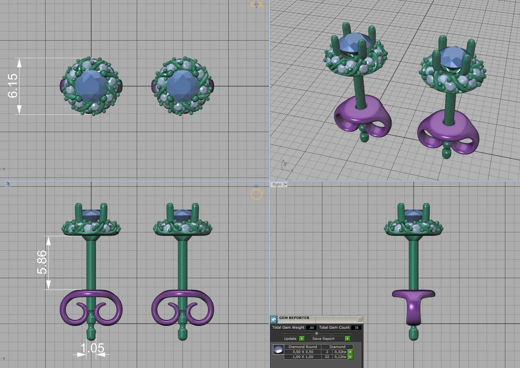 Twisted Halo Stud Earring, Sterling Silver 925, twisted detail, high polish, made in Turkey