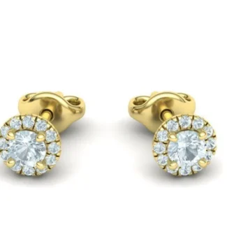 French Pave Stud Earrings feature intricate pave settings for a glamorous look. Sterling Silver 925, high polish, made in Turkey.