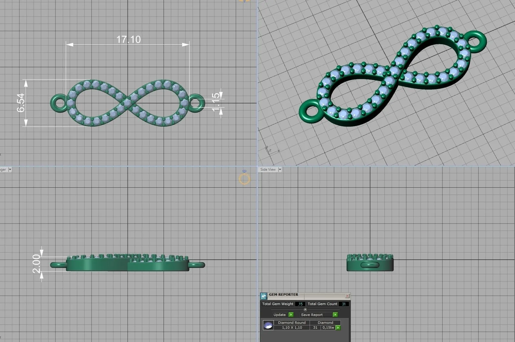 High-polished Infinity Diamond Bracelet with an intricate infinity symbol adorned with sparkling diamonds, symbolizing endless love and elegance, perfect for any occasion.