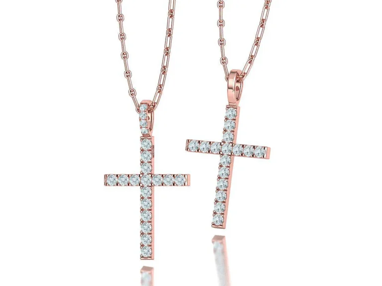 High-polished Luminous Cross Charm Necklace with an intricate cross design, symbolizing faith and elegance, perfect for any occasion.