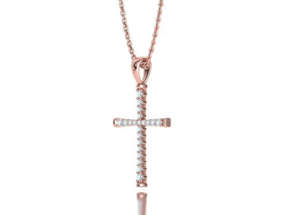 WN-011-Elegant Thin Cross Necklace-18 High-polished Elegant Thin Cross Necklace with a sleek, thin cross design, symbolizing faith and grace, perfect for any occasion.