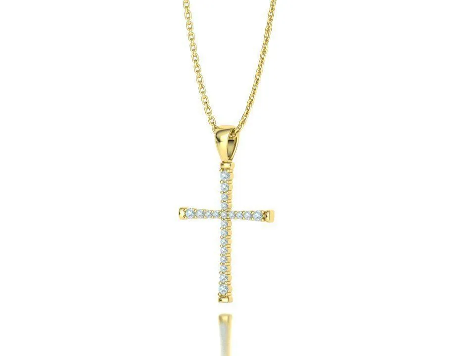 WN-011-Elegant Thin Cross Necklace-23 High-polished Elegant Thin Cross Necklace with a sleek, thin cross design, symbolizing faith and grace, perfect for any occasion.