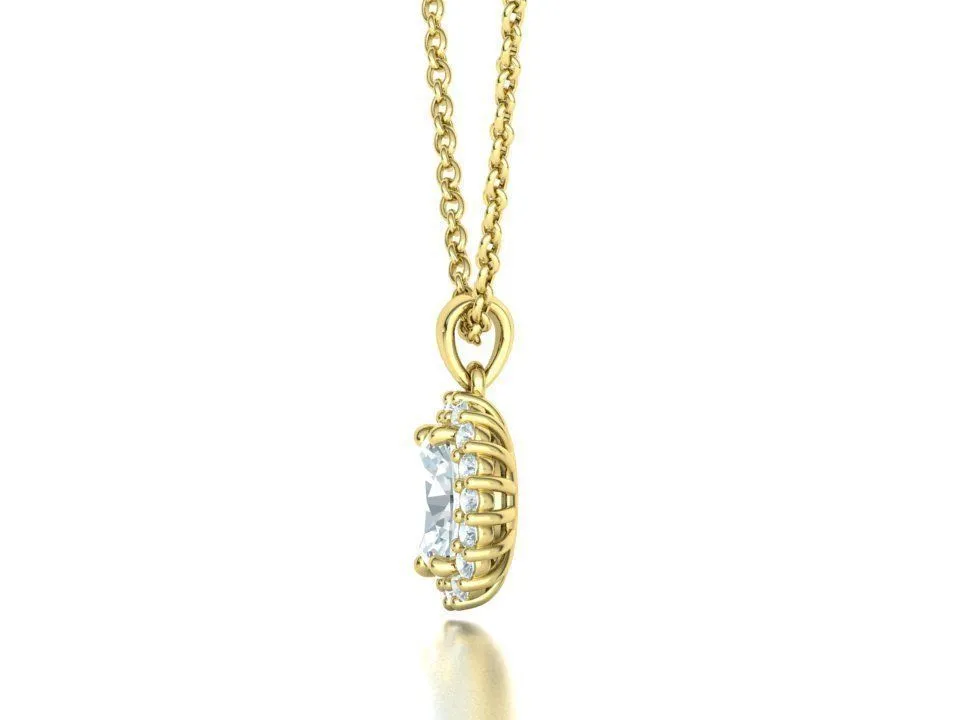 WN-014-Diana Oval Pendant Necklace-14 High-polished Diana Oval Pendant Necklace with a beautifully crafted oval pendant, symbolizing timeless elegance and sophistication, perfect for any occasion.