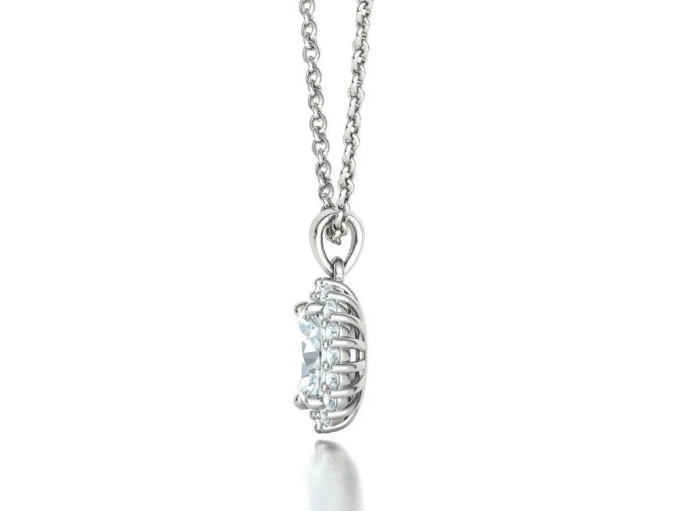 WN-014-Diana Oval Pendant Necklace-15 High-polished Diana Oval Pendant Necklace with a beautifully crafted oval pendant, symbolizing timeless elegance and sophistication, perfect for any occasion.